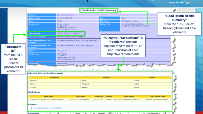 C-CDA output